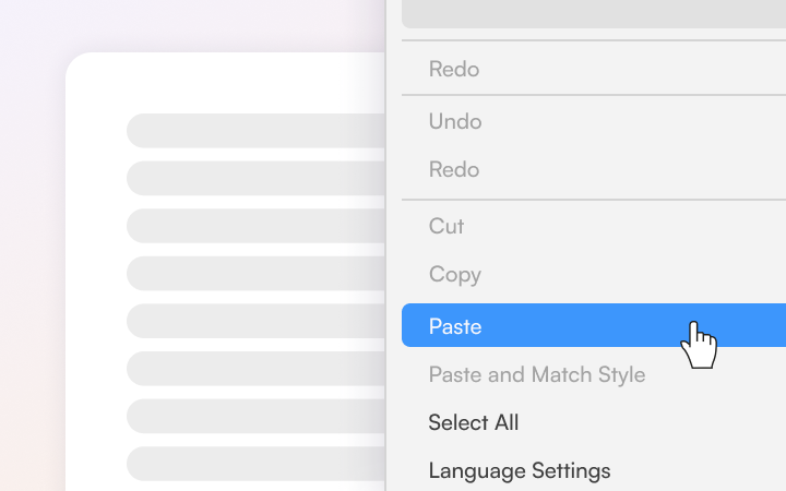 Paste or Upload Text