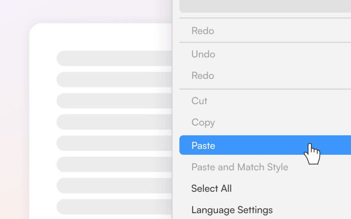 Paste or Upload Text