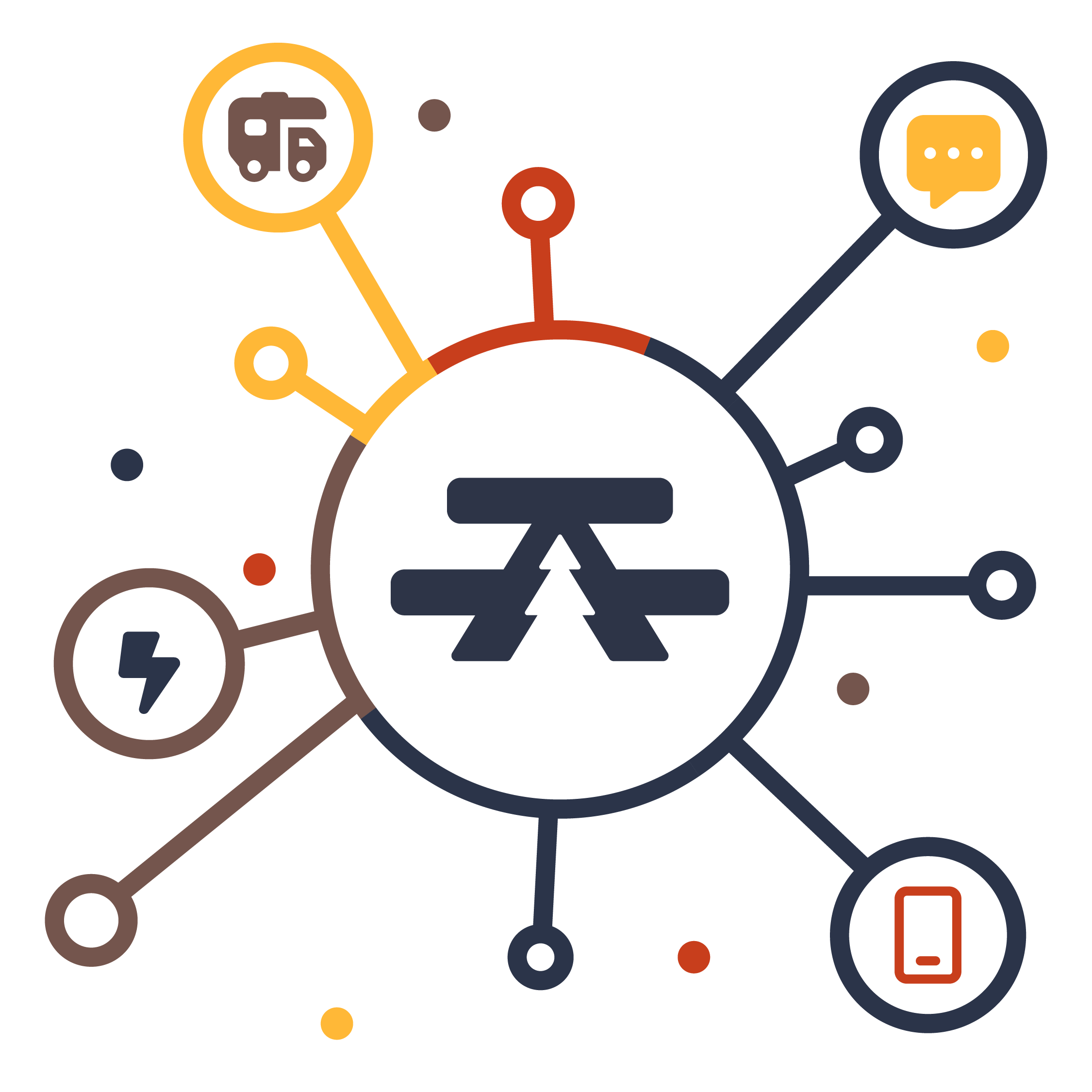 A tablet and a mobile phone running CampLife reservation software in a campground at springtime