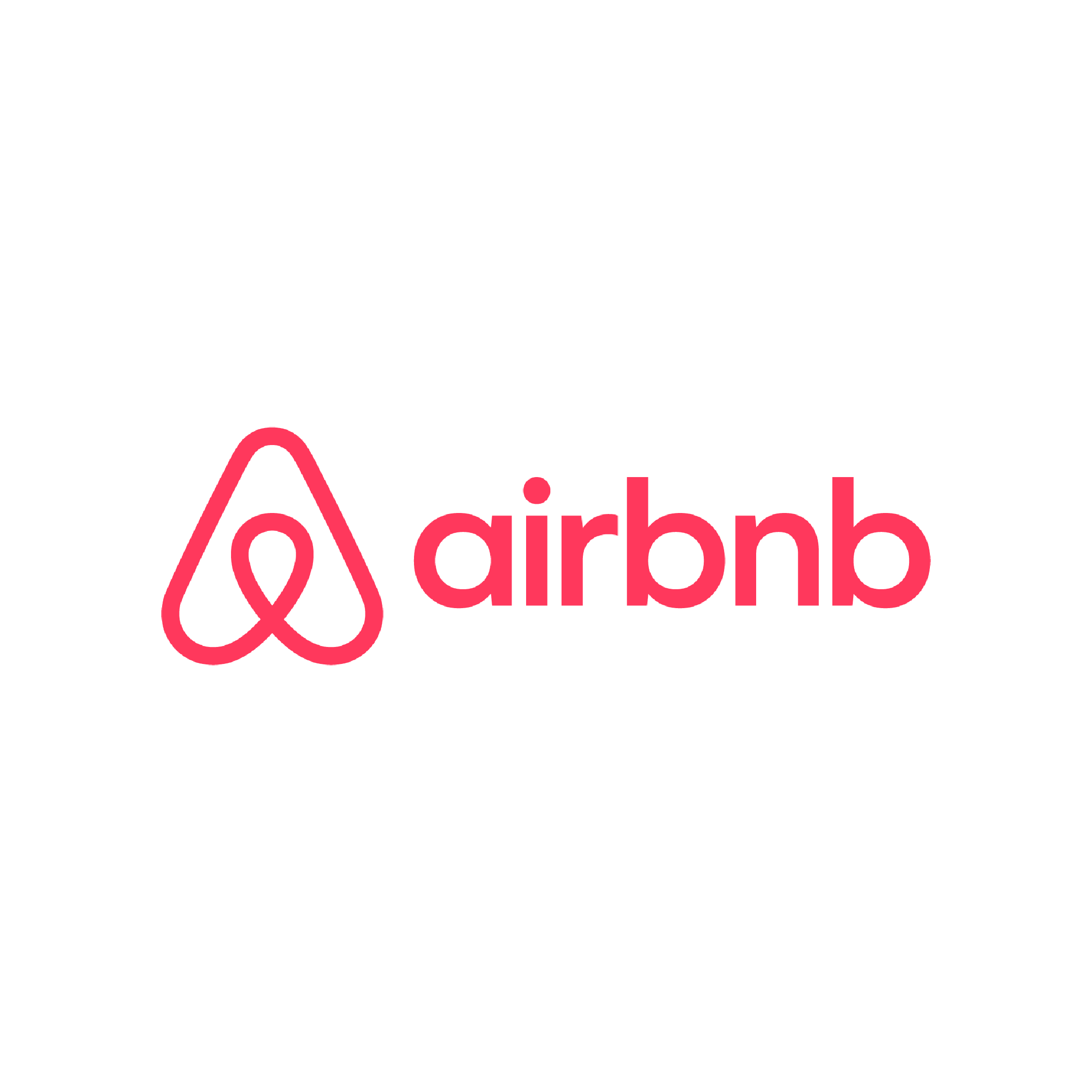 Airbnb logo in pink