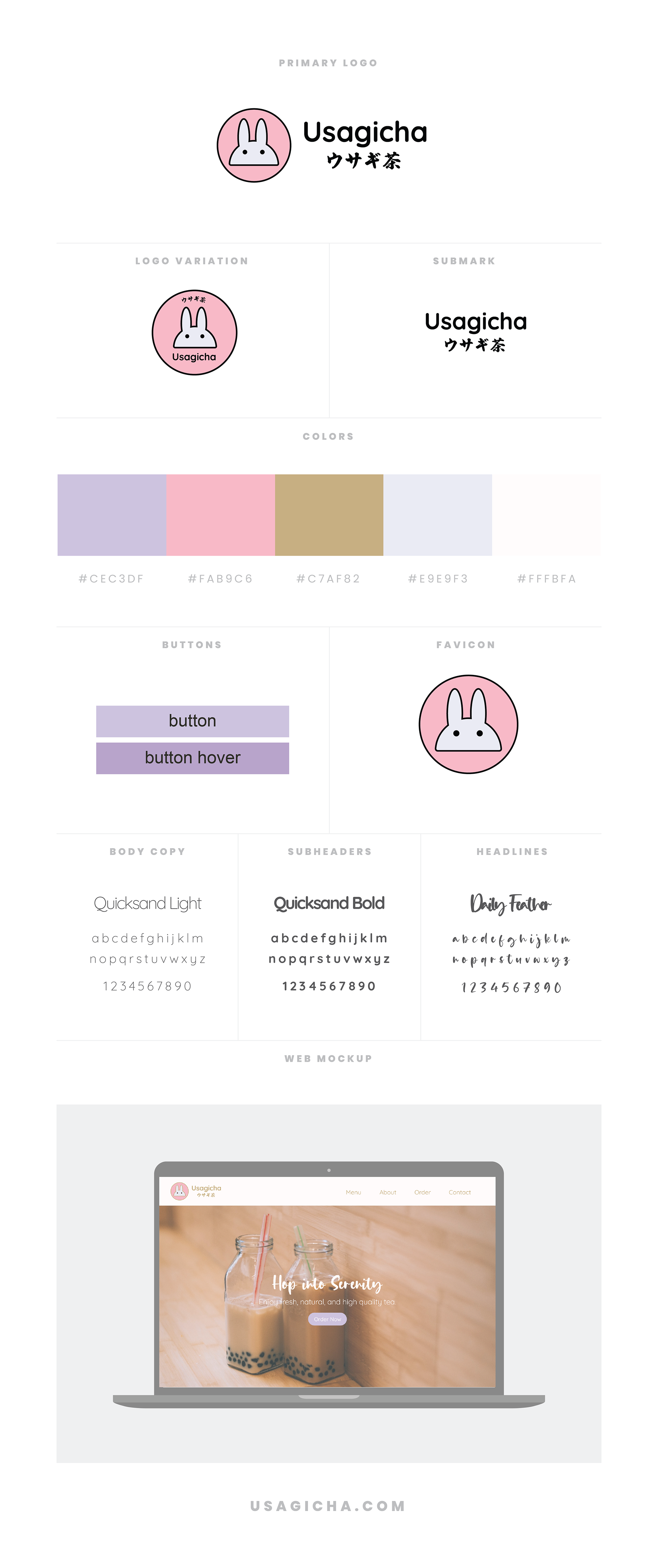 Usagicha brand board