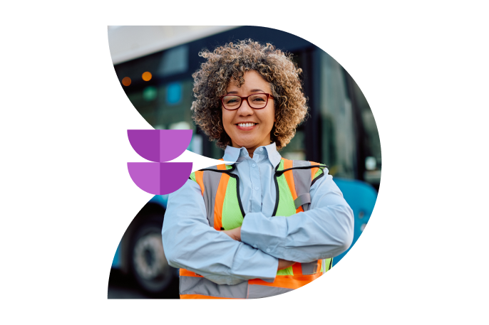 Mosaiq On-Time Performance dashboard, displaying transit punctuality metrics.