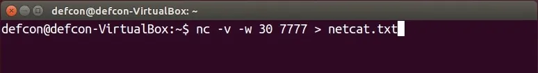 Machine is listening for netcat.txt file
