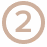 Number 2 inside a beige circle outline.