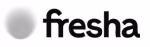 fresha wordmark logo with lowercase letters next to a circular gradient shape on the left.