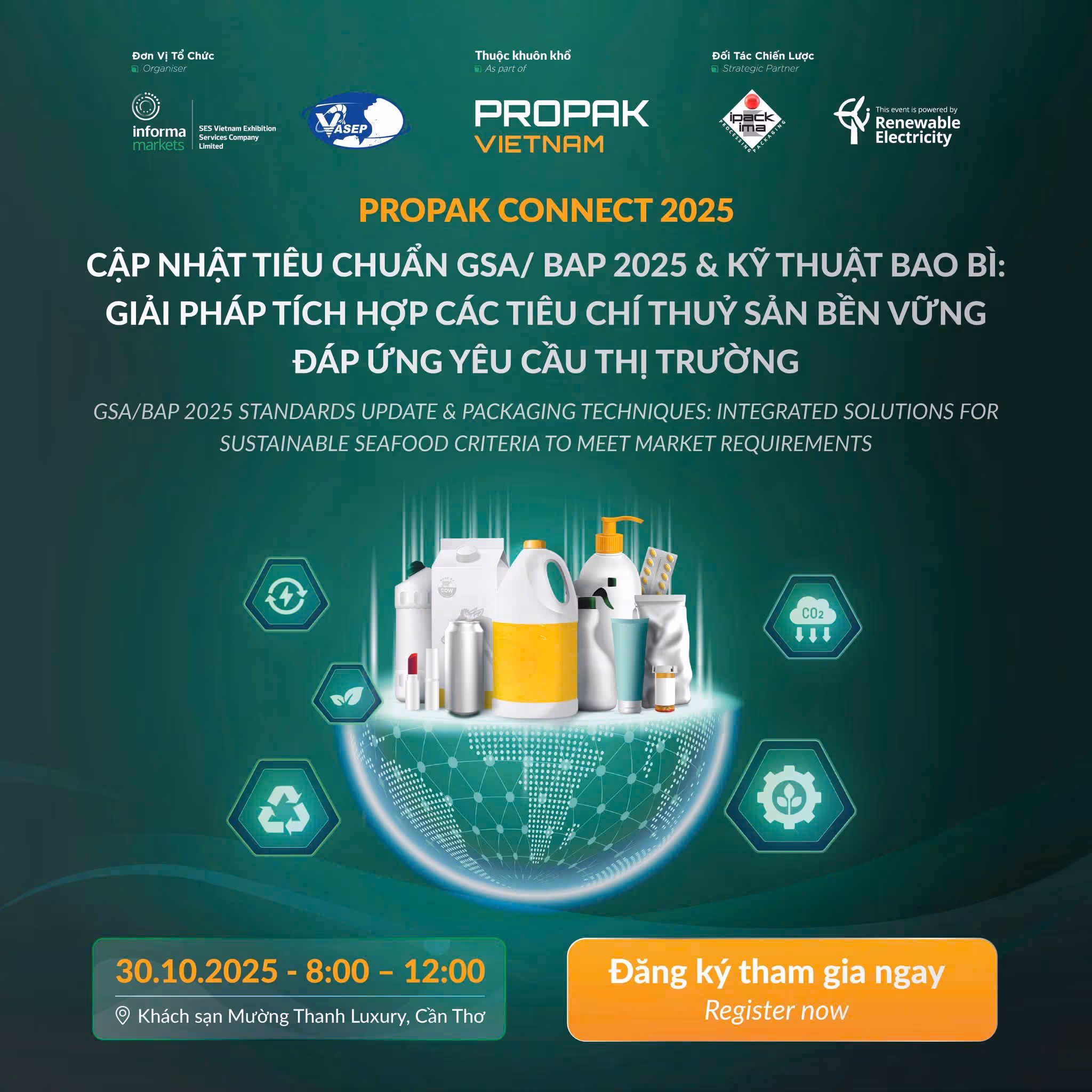 Hội thảo "Cập nhật tiêu chuẩn GSA/BAP 2025 & Kỹ thuật bao bì: Giải pháp tích hợp các tiêu chí thủy sản bền vững đáp ứng yêu cầu thị trường"