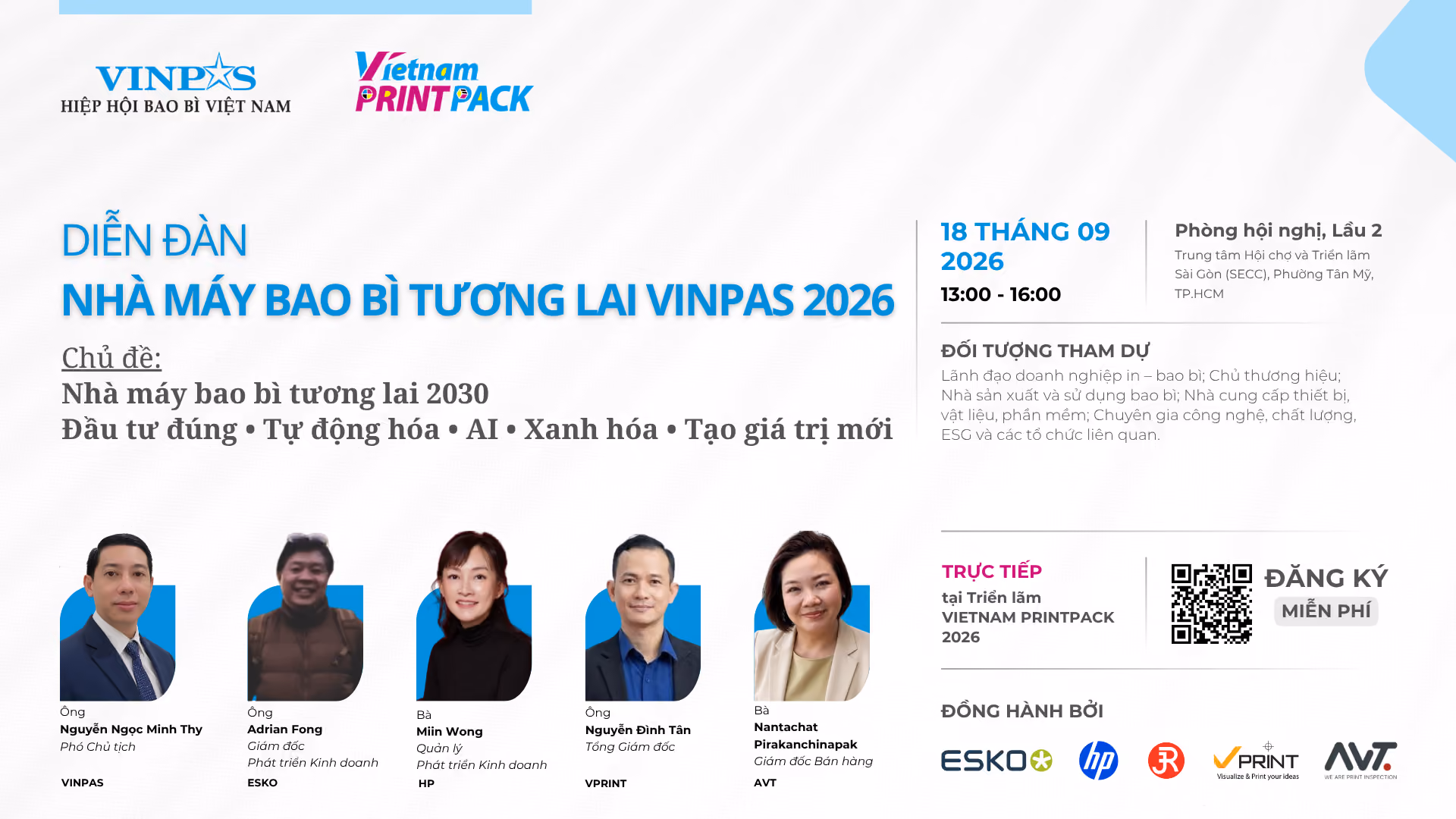 Mời tham dự Diễn đàn Nhà máy Bao bì Tương lai VINPAS 2026