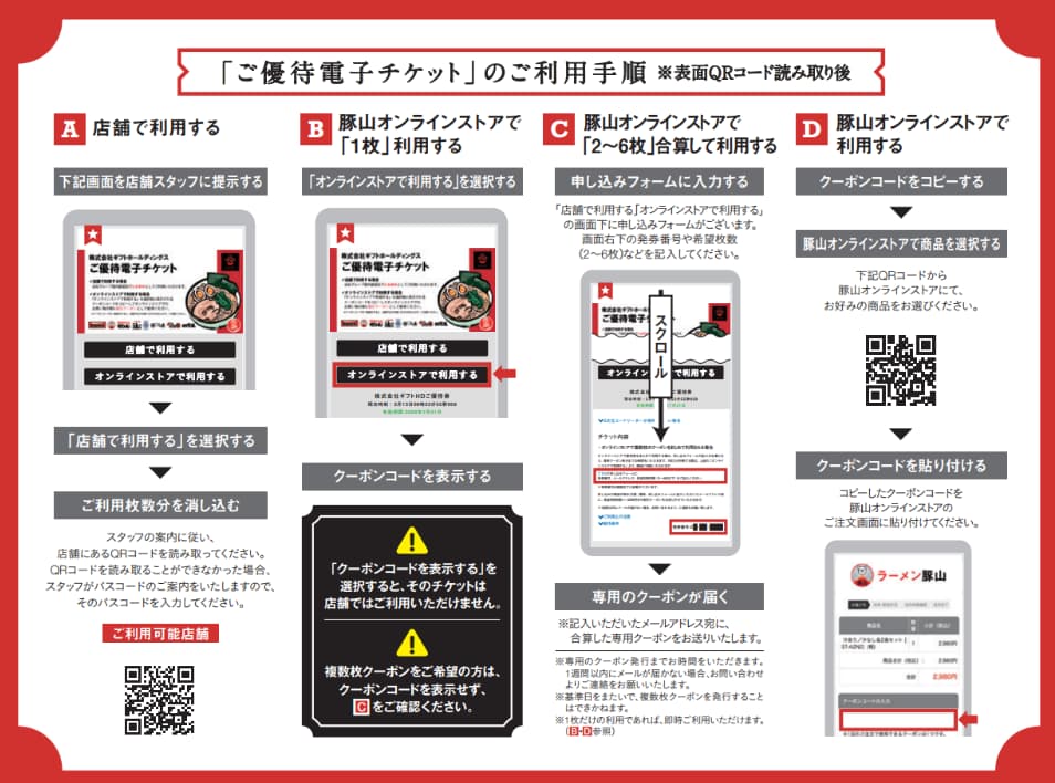 GIFT ご優待電子チケットのご利用方法