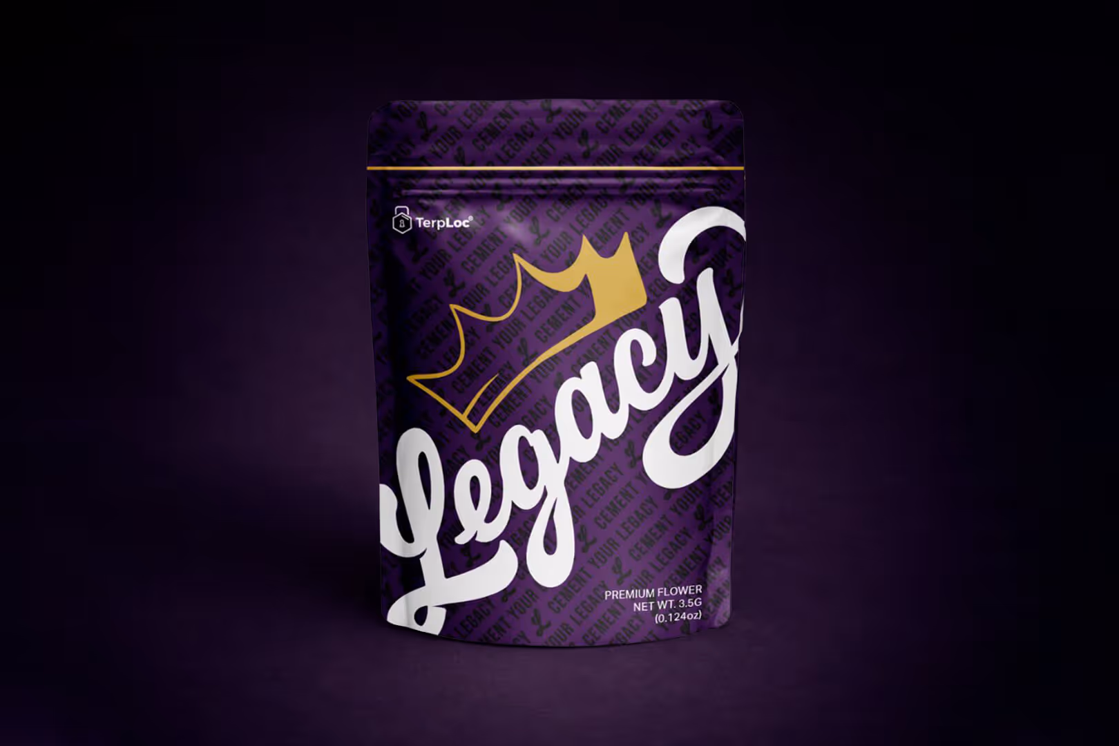 This is a mockup of legacy flower packaging