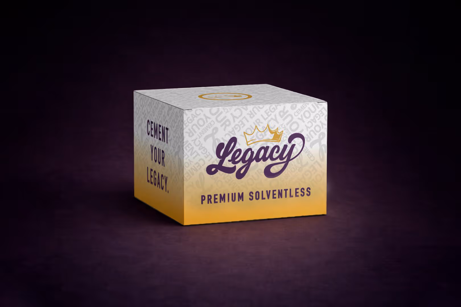 This is a mockup of legacy concentrates packaging