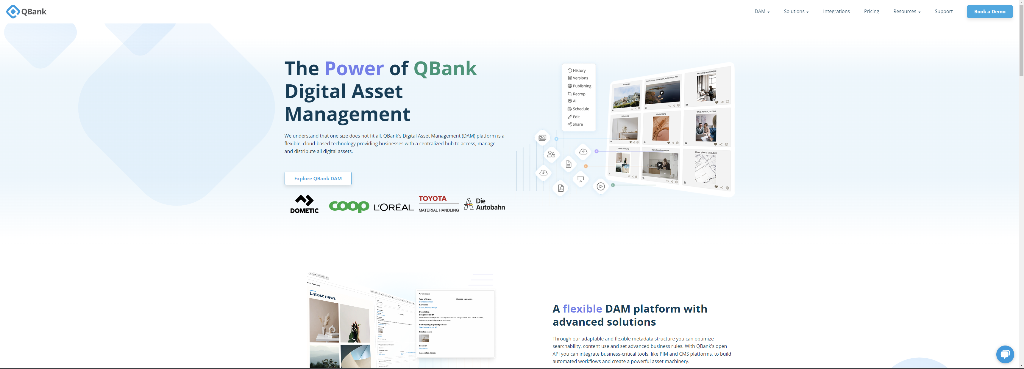 QBank website screenshot