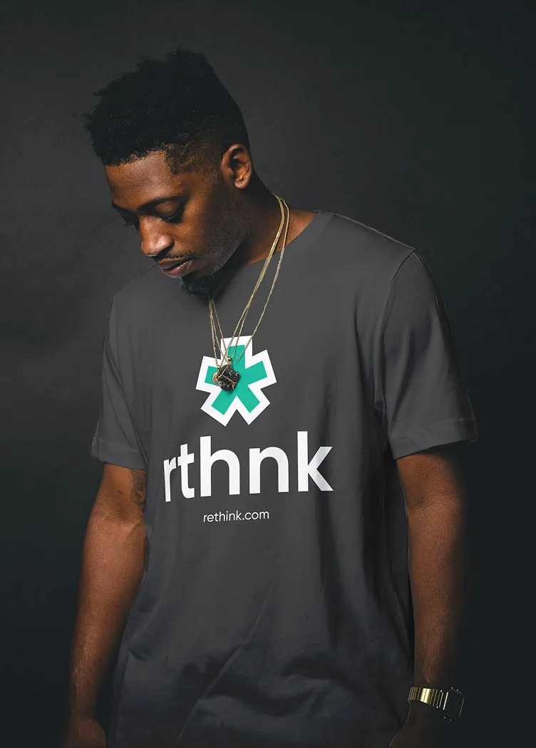 T-shirt with Rethink logo