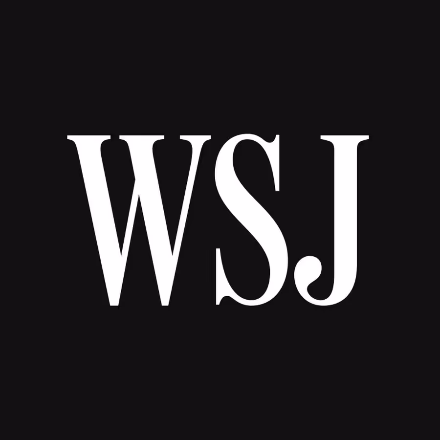 ChatGPT: WSJ-Logo (The Wall Street Journal): weiße Serifenbuchstaben „WSJ“ auf schwarzem Hintergrund.