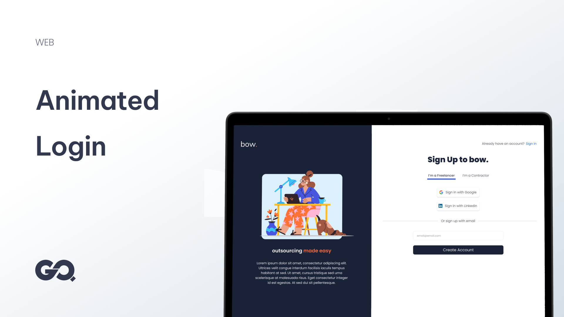 Web • Login screen