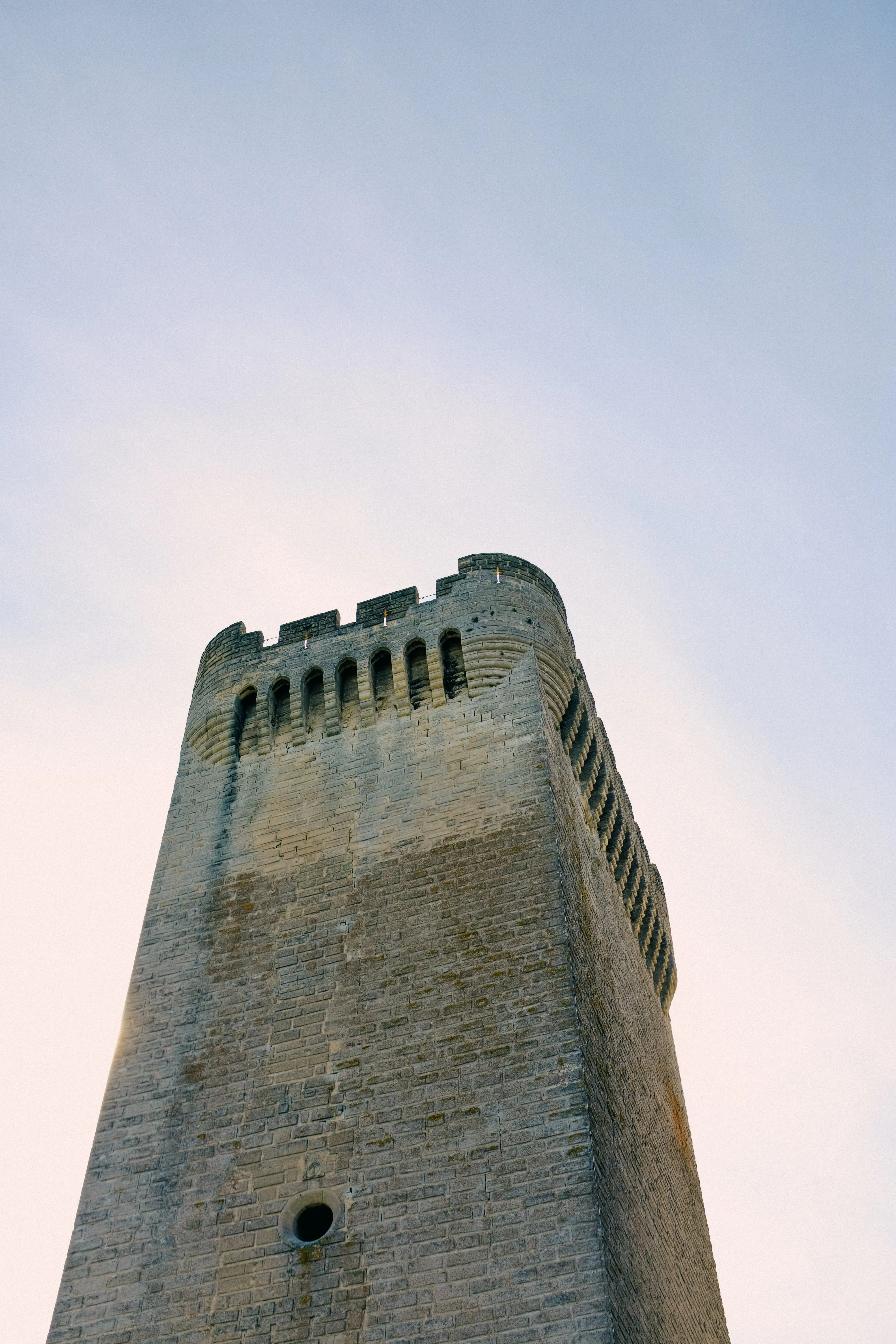 A picture from below of a tower.