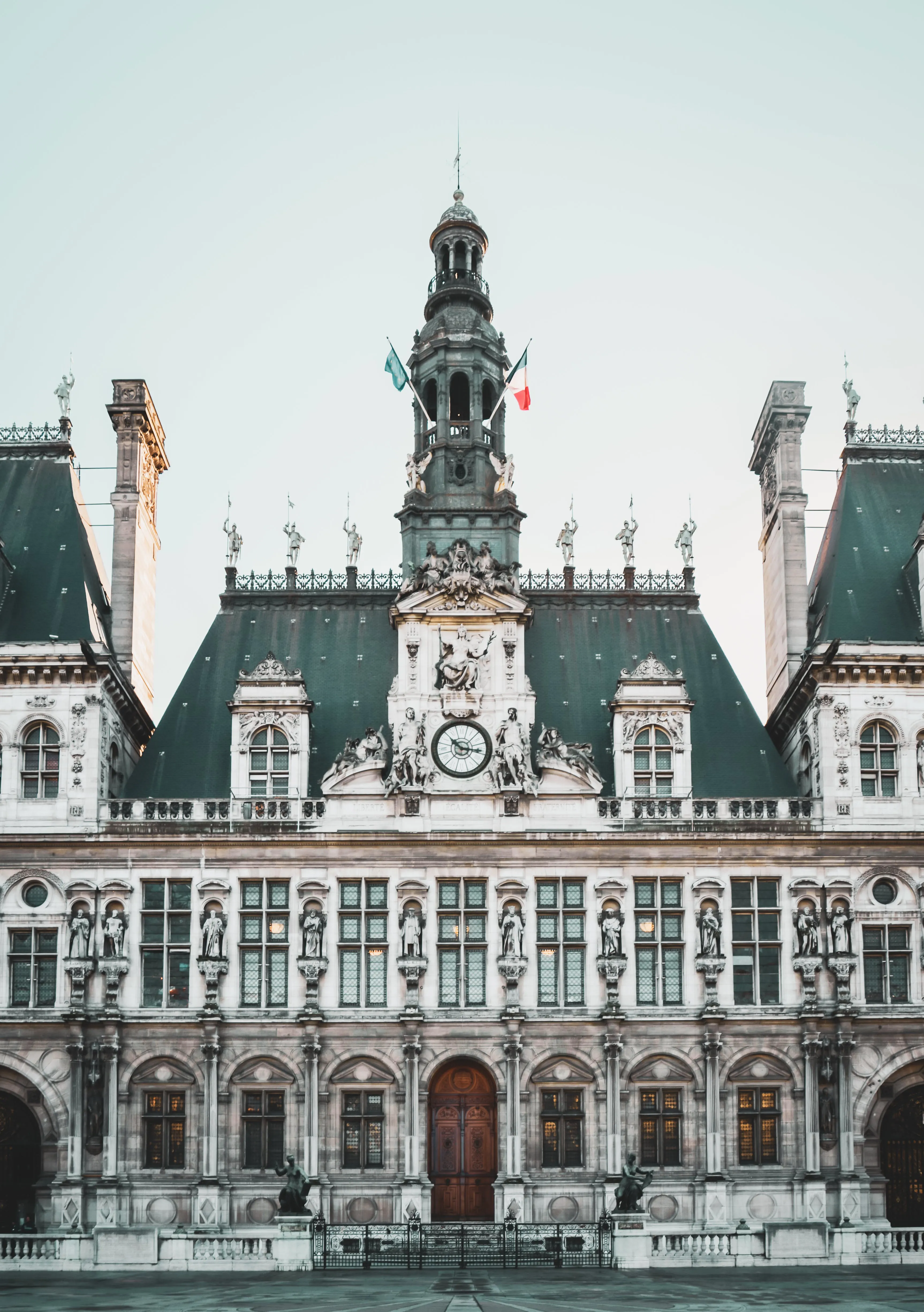 View of an old chateau in Paris.