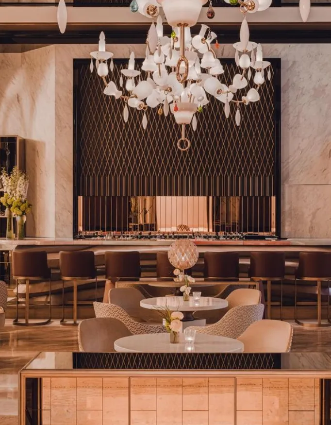 Interior of Hotel Carlton in Cannes.
