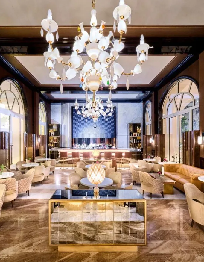 Interior of Hotel Carlton in Cannes.