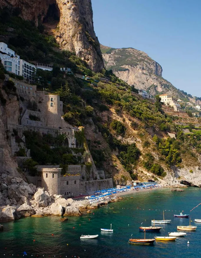 Private beach at the Borgo Santandrea.