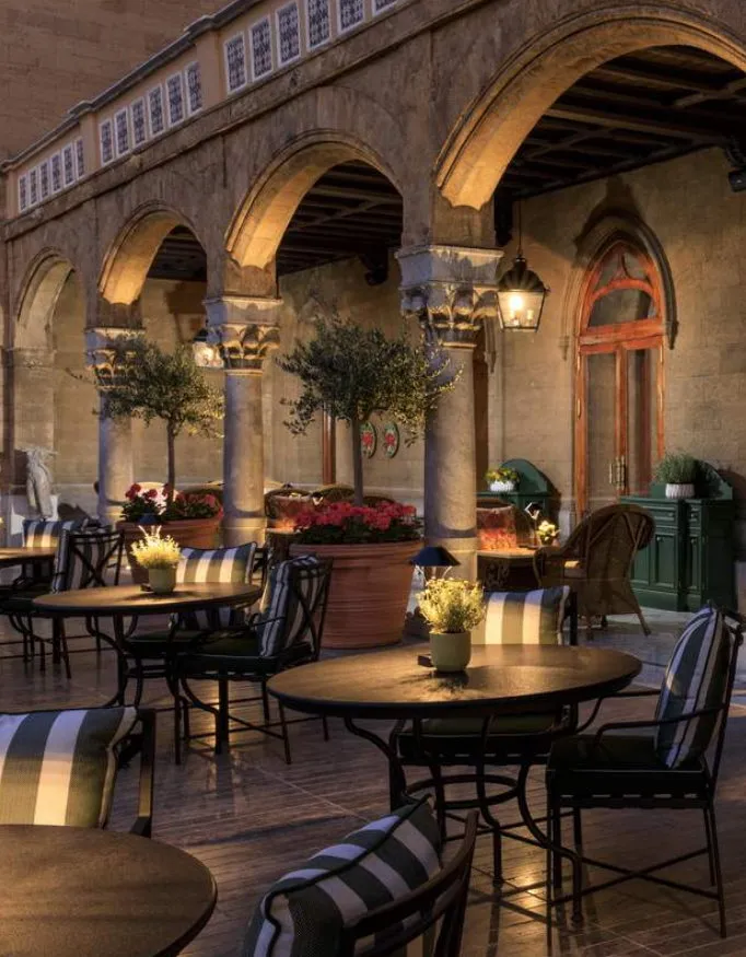 Lounge and bar setting of Villa Igiea, a Rocco Forte Hotel.