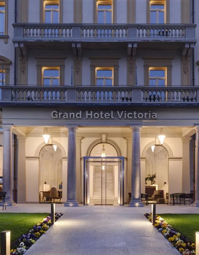 Entrance of the Grand Hotel Victoria Concept & Spa.