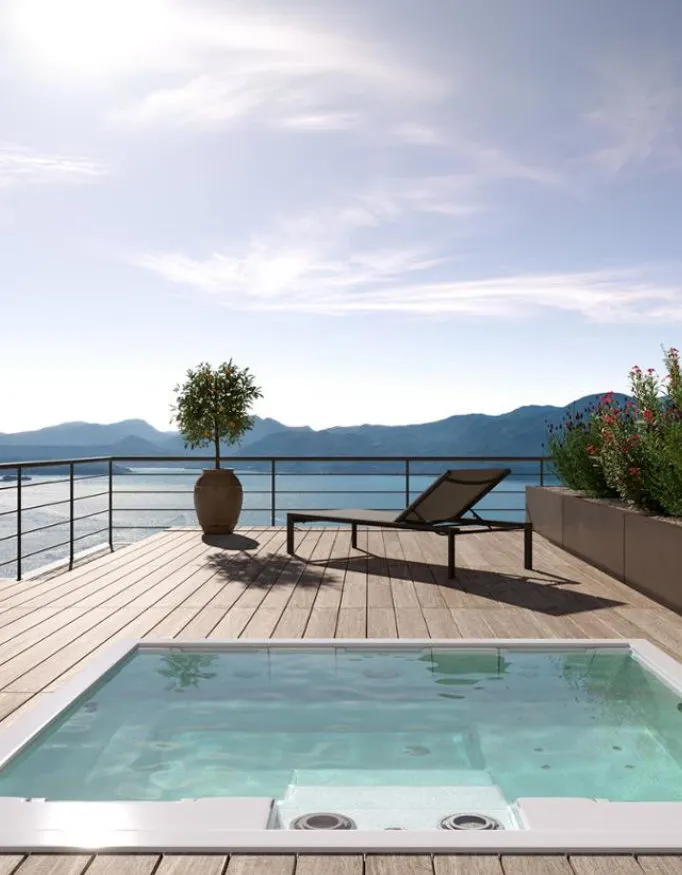 View from your private balcony with a hottub of a suite at the Hotel Cape of Senses Spa Hideaway.