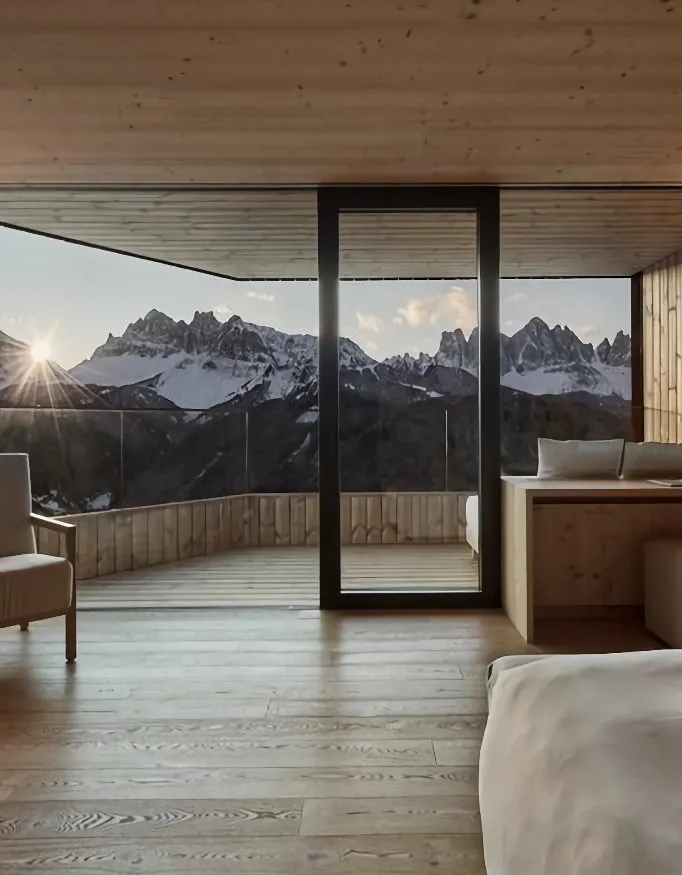 Interior design of room at Forestis.