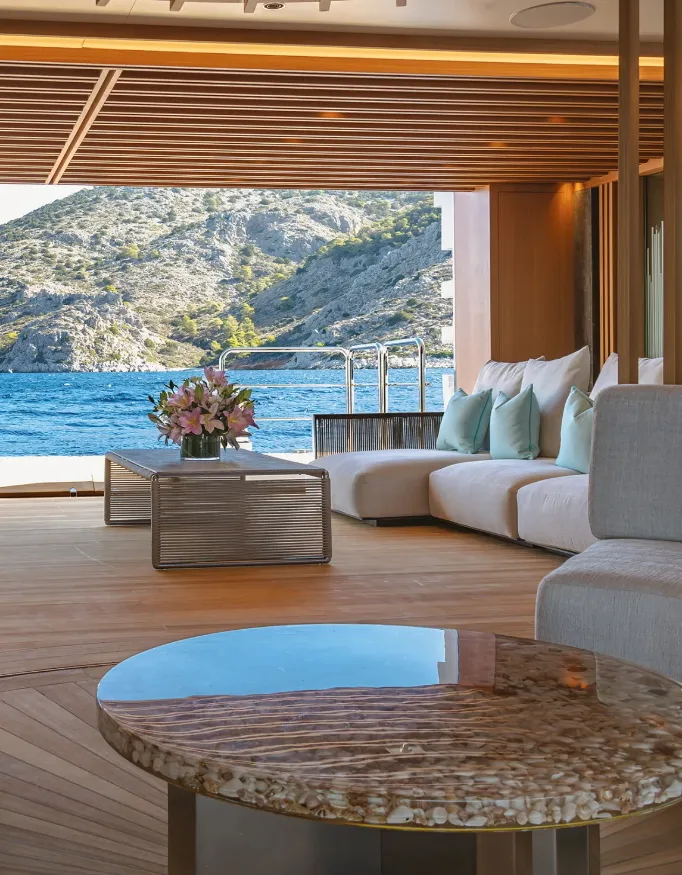 View from the superyacht Project X.