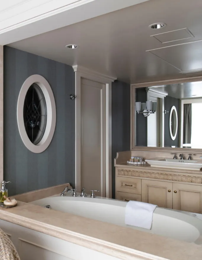 Luxurious bathroom at the Wedgewood Hotel Rersort and Spa.