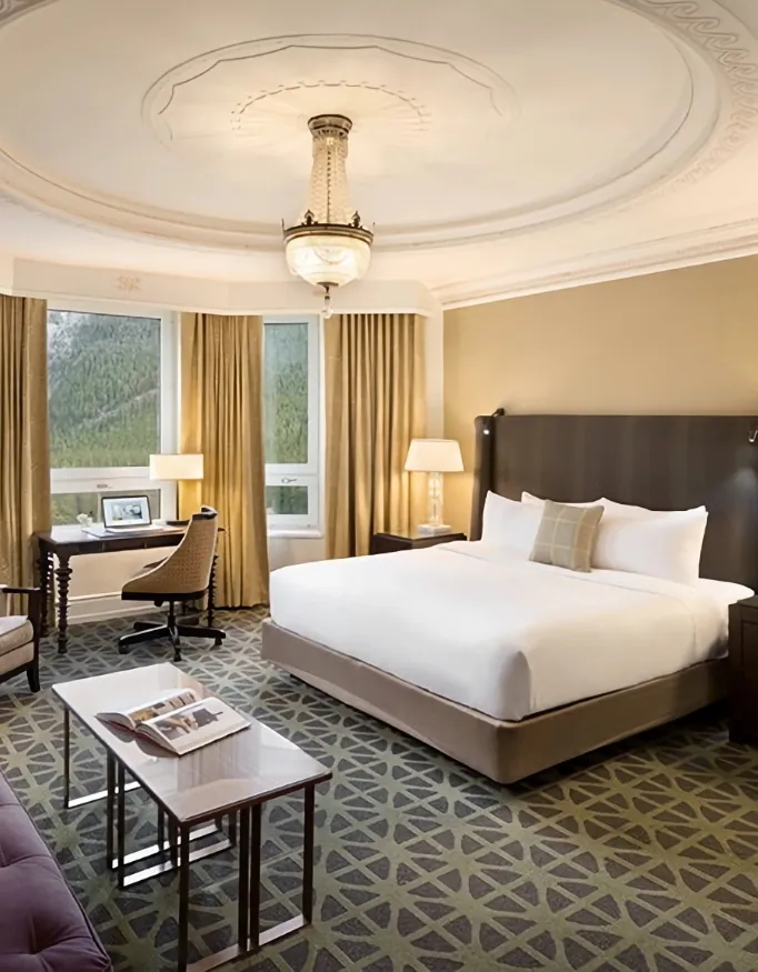 Room at the Fairmont Banff Springs.