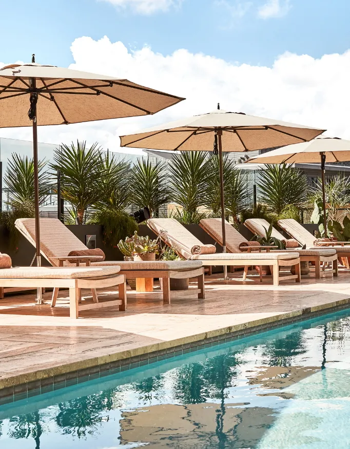 Swimming pool at the Austin Proper Hotel.