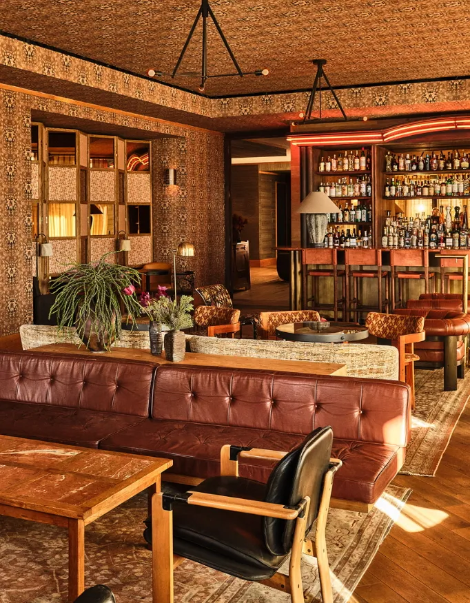 Lounge at the Austin Proper Hotel.