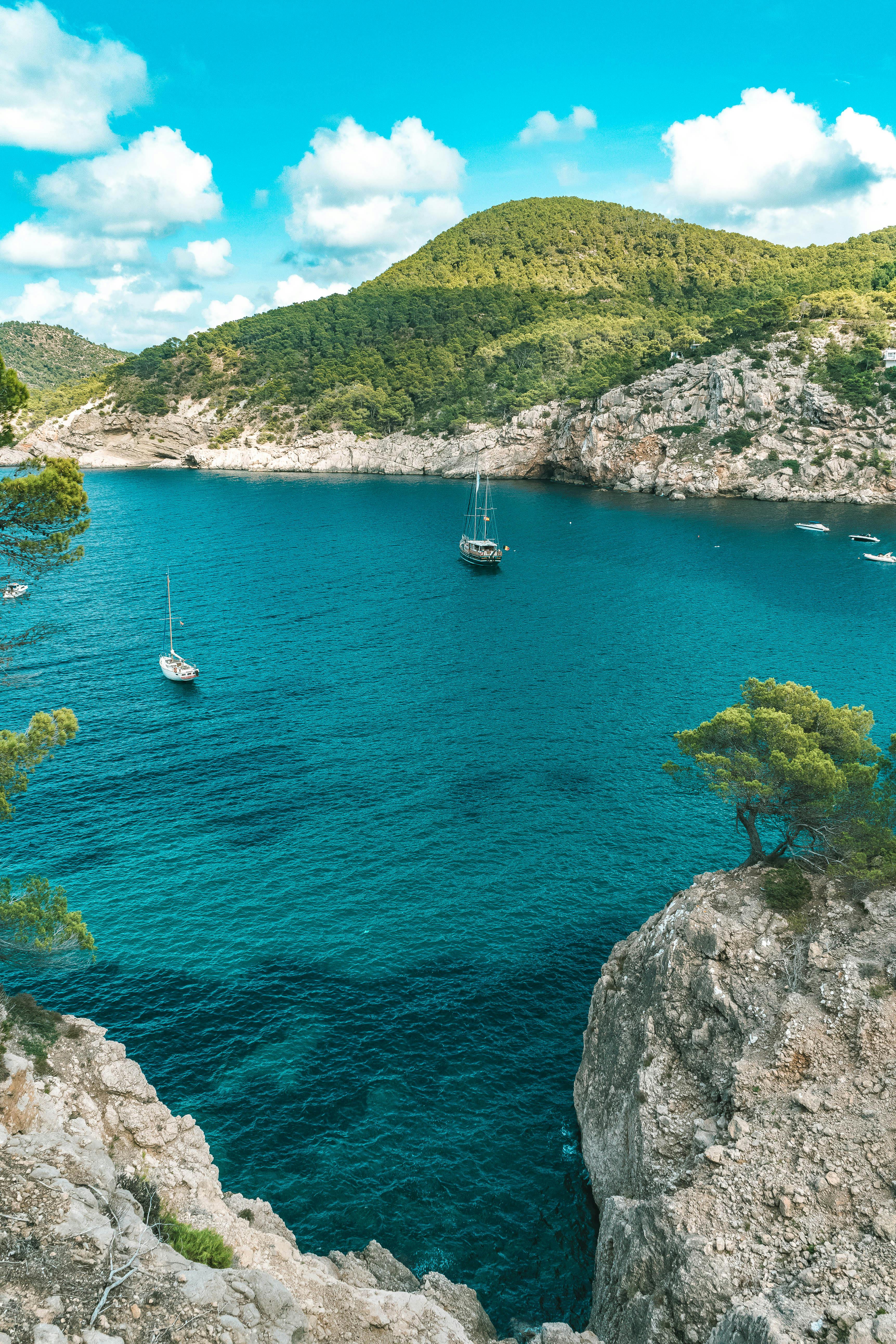 Coastline and sea in France.