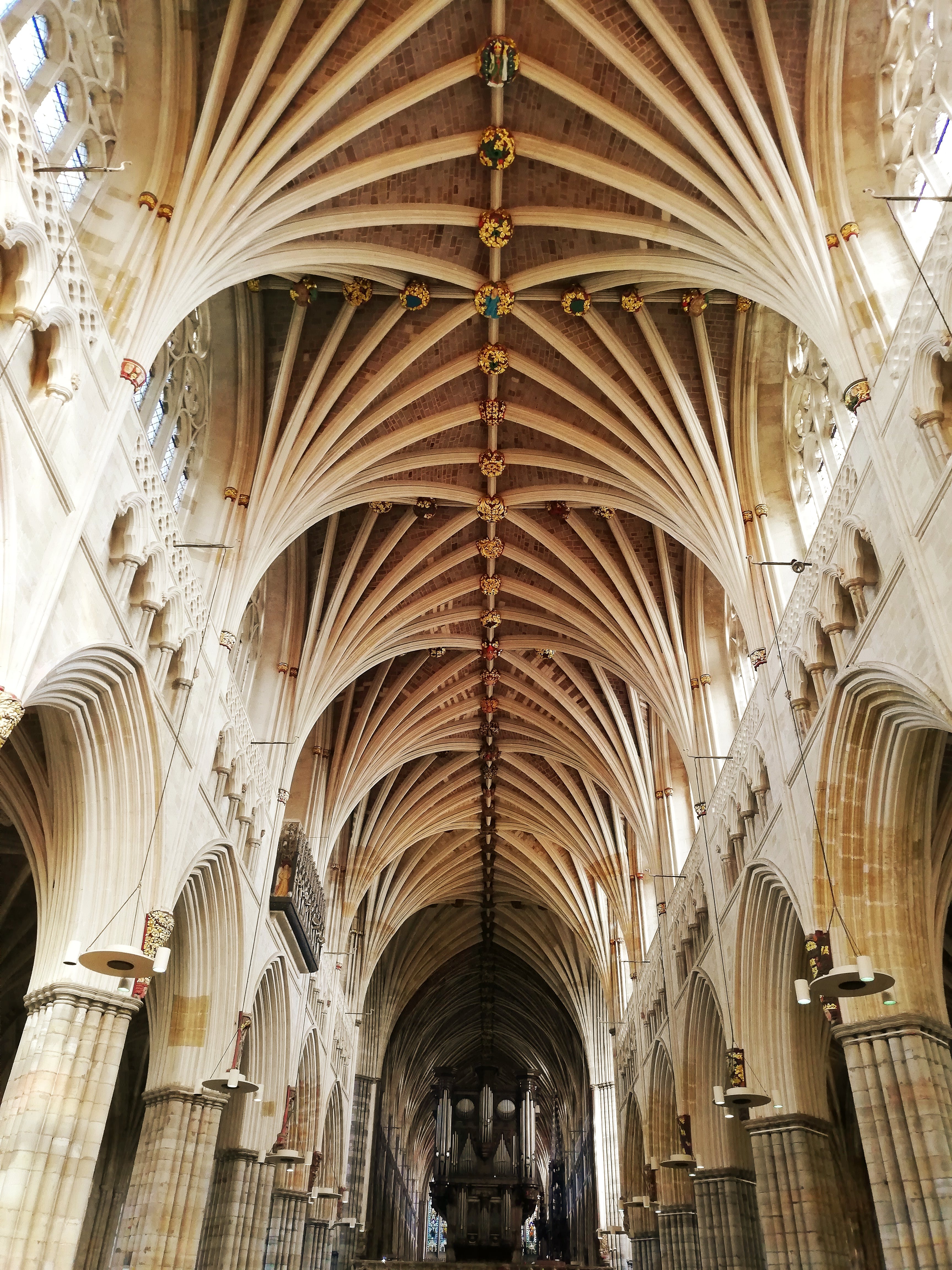 Inside of a cathedral.