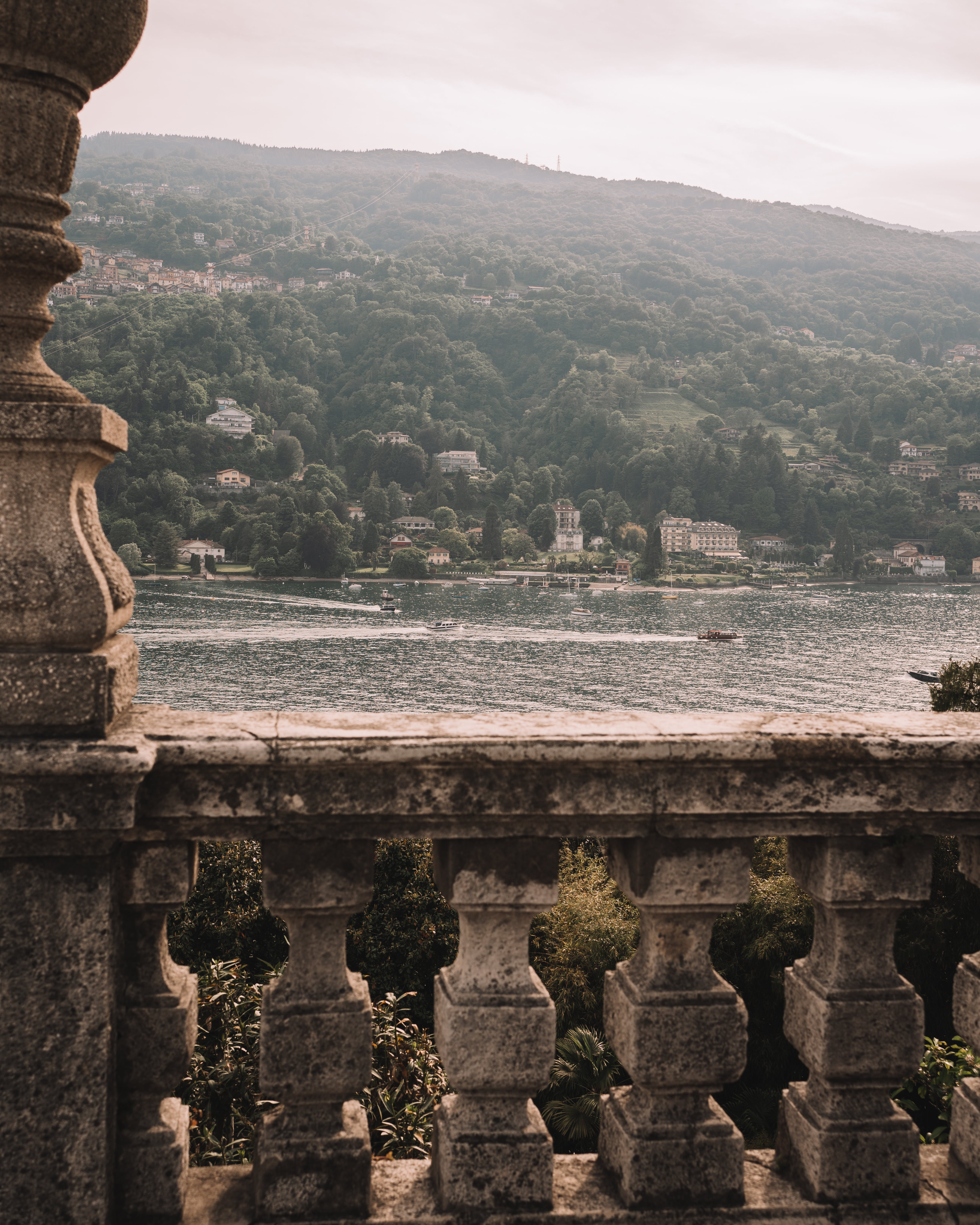 View from a balcony on the Italian lake.