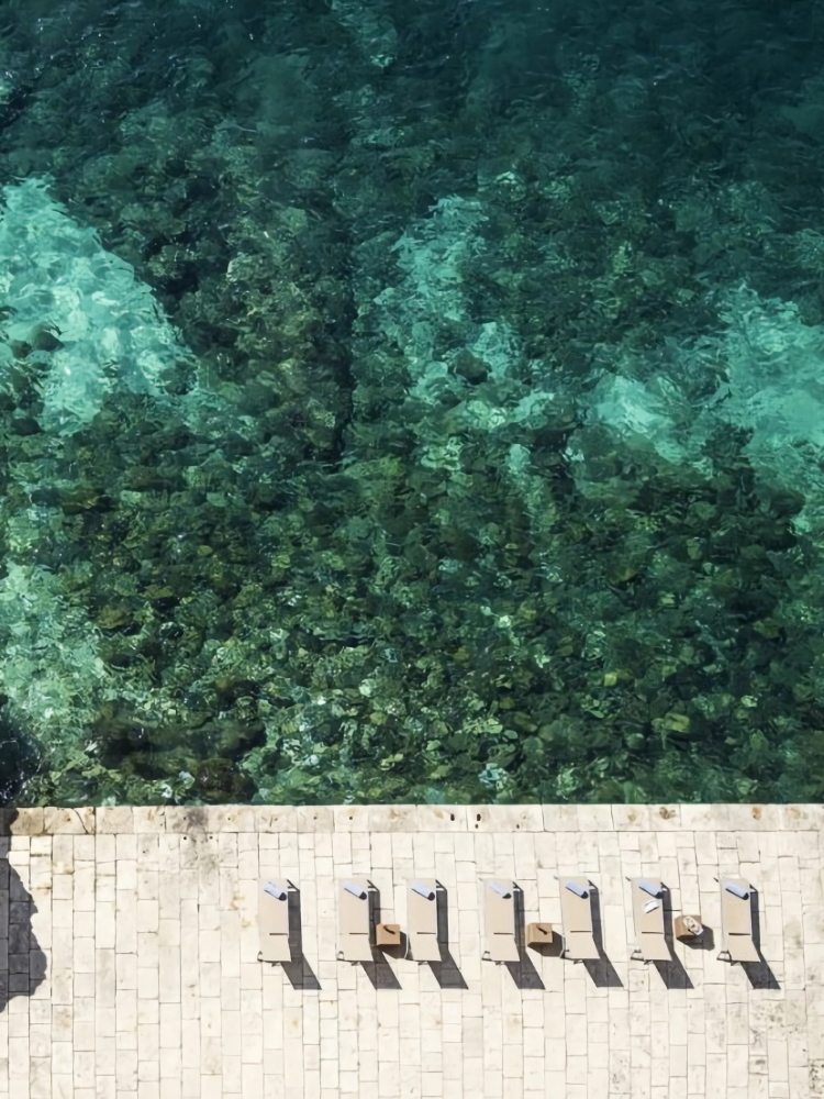 Private beach of Hotel Excelsior.

Credits and copyright to Hotel Excelsior.