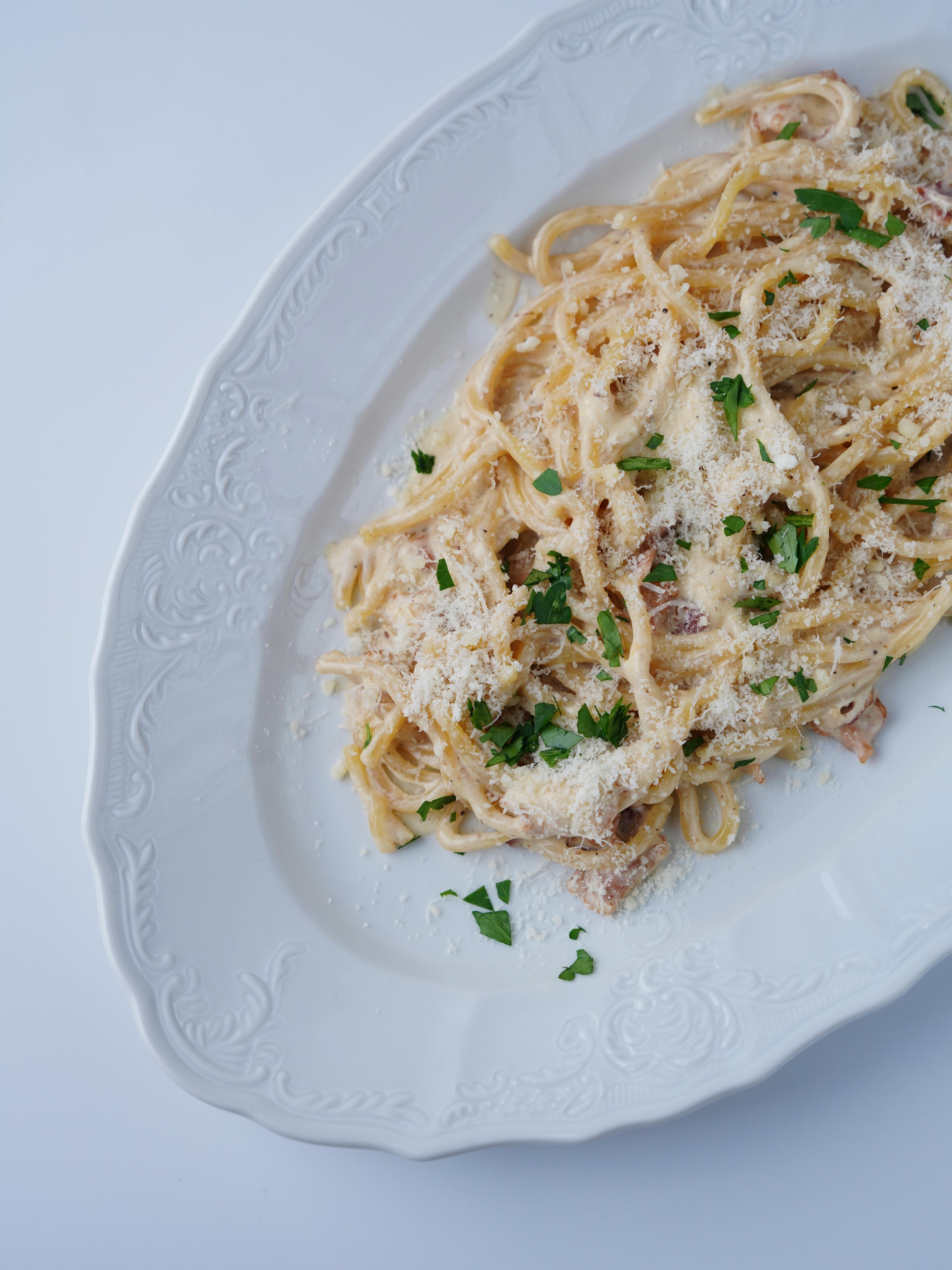 Pasta carbonara.