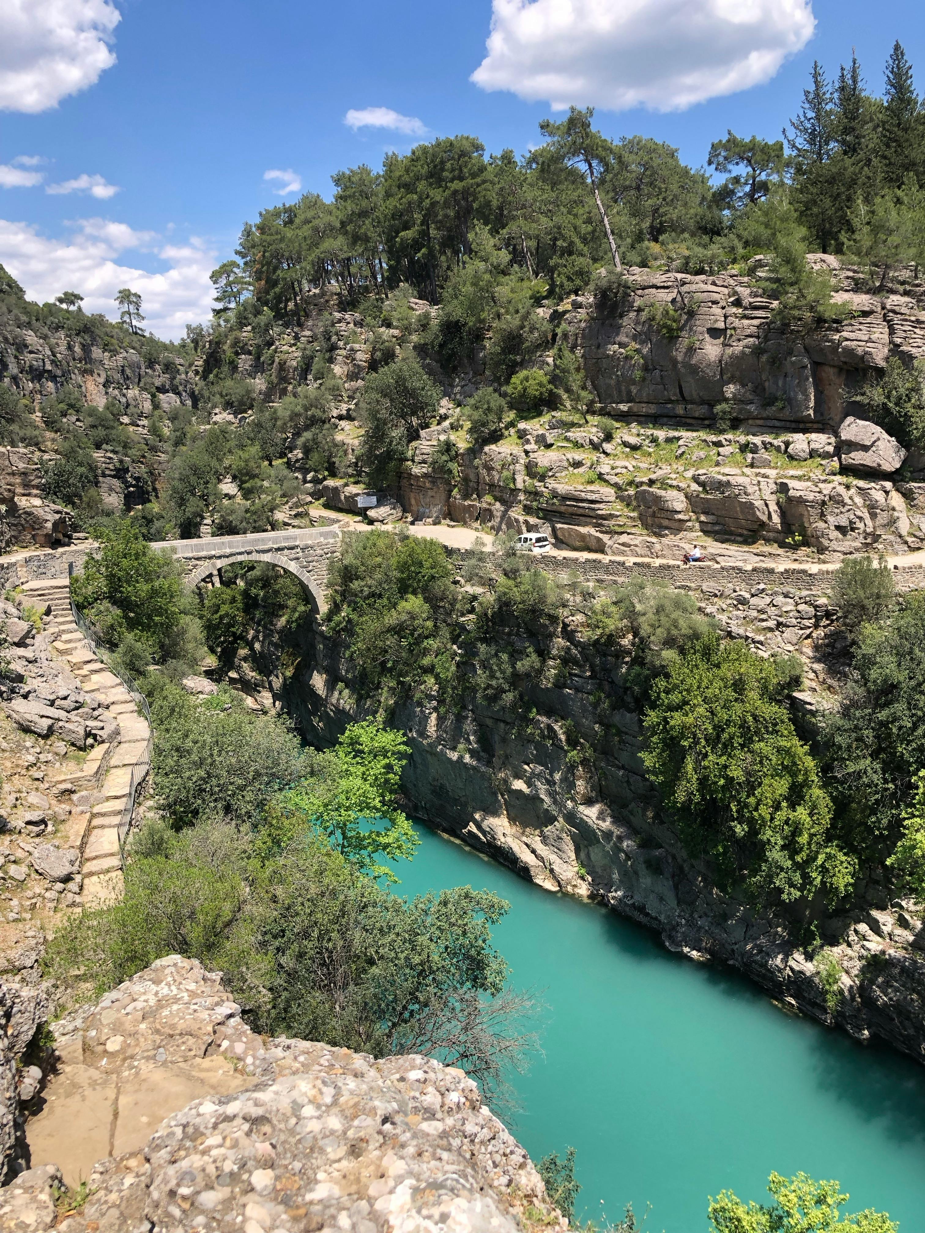 Old historical bridge over the Gorges du Verdon.
