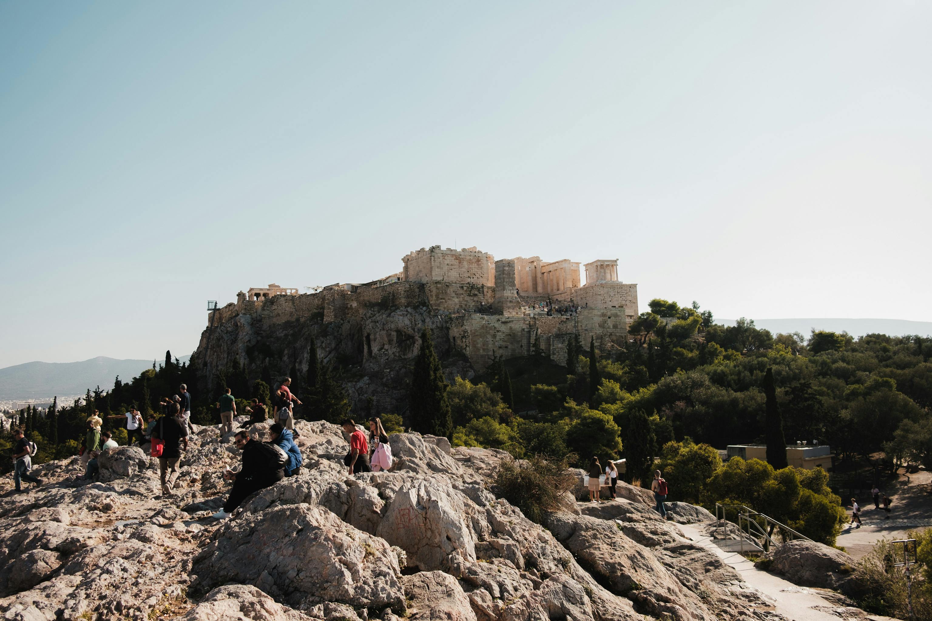 View of the Acropolis in Athens