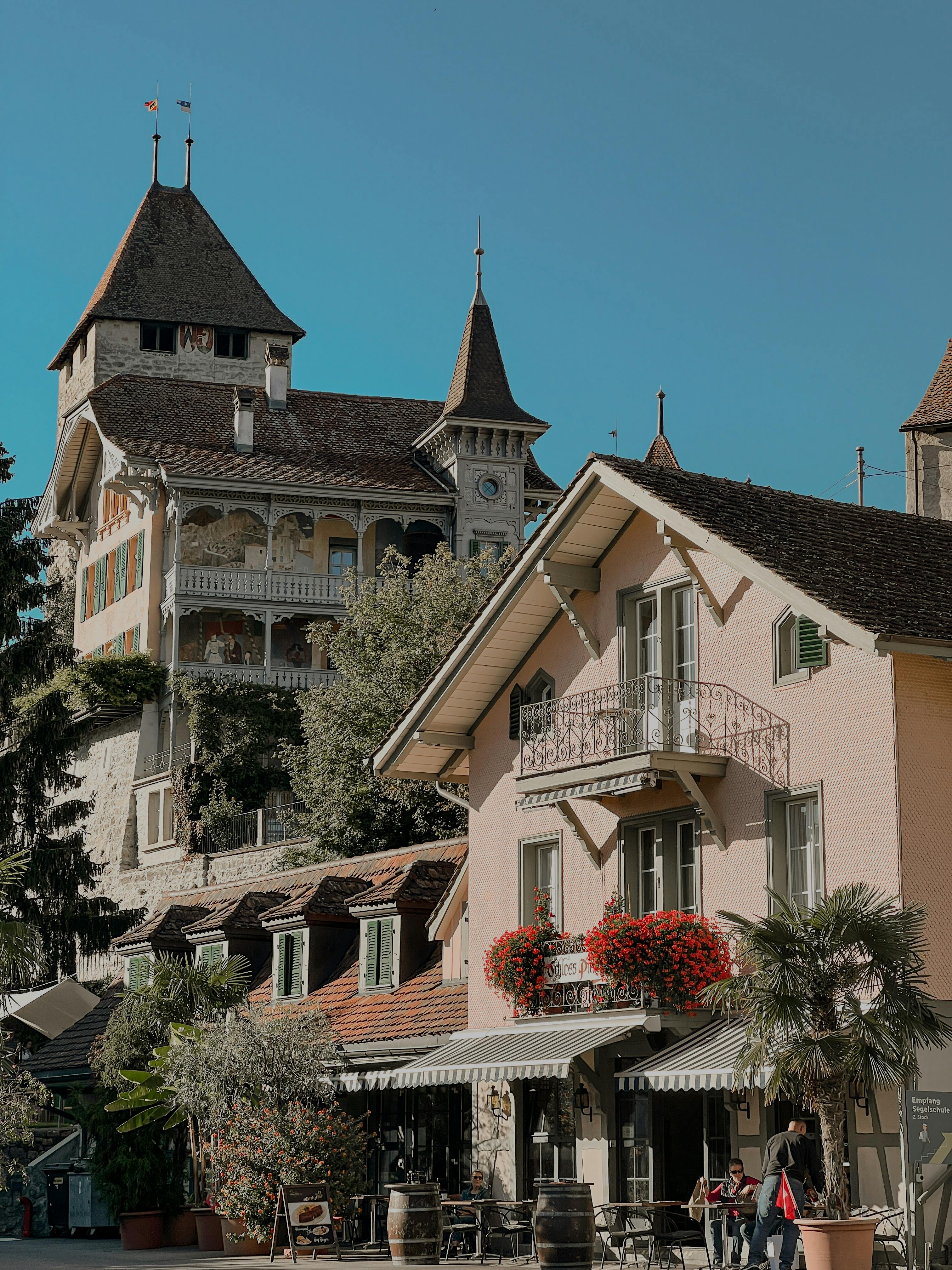 Old city centre of Interlaken.