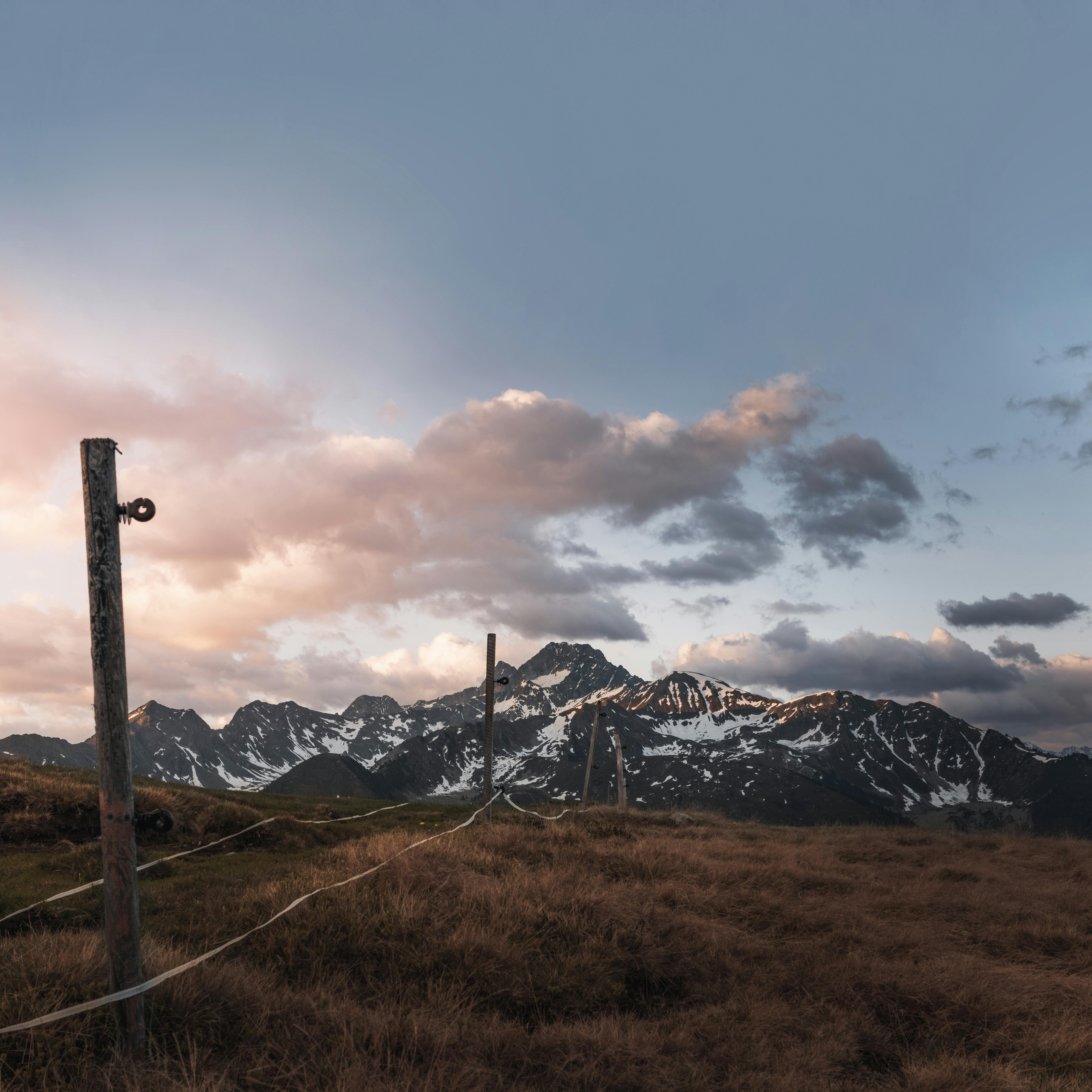 Austrian alps during sunset.