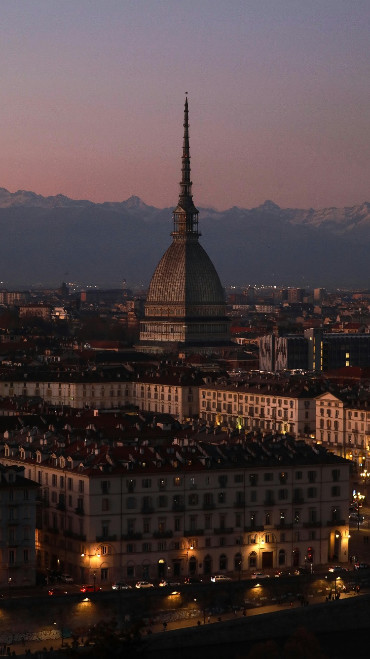 Turin during sunset