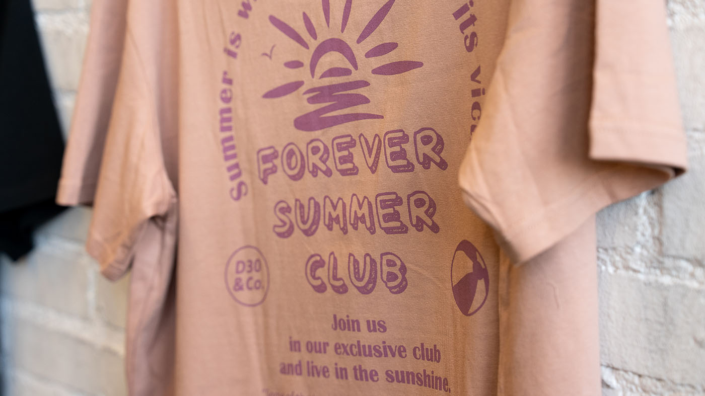 pink surfing vibe shirt