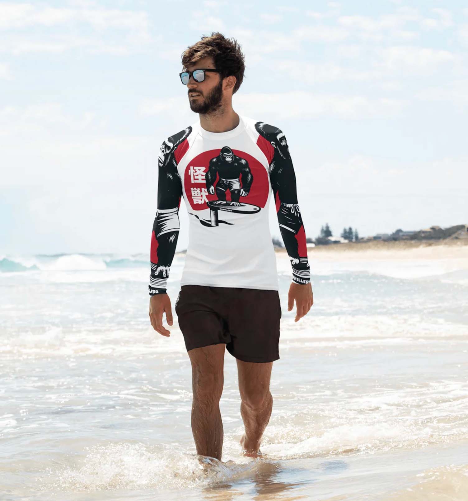 a man with a surf shirt