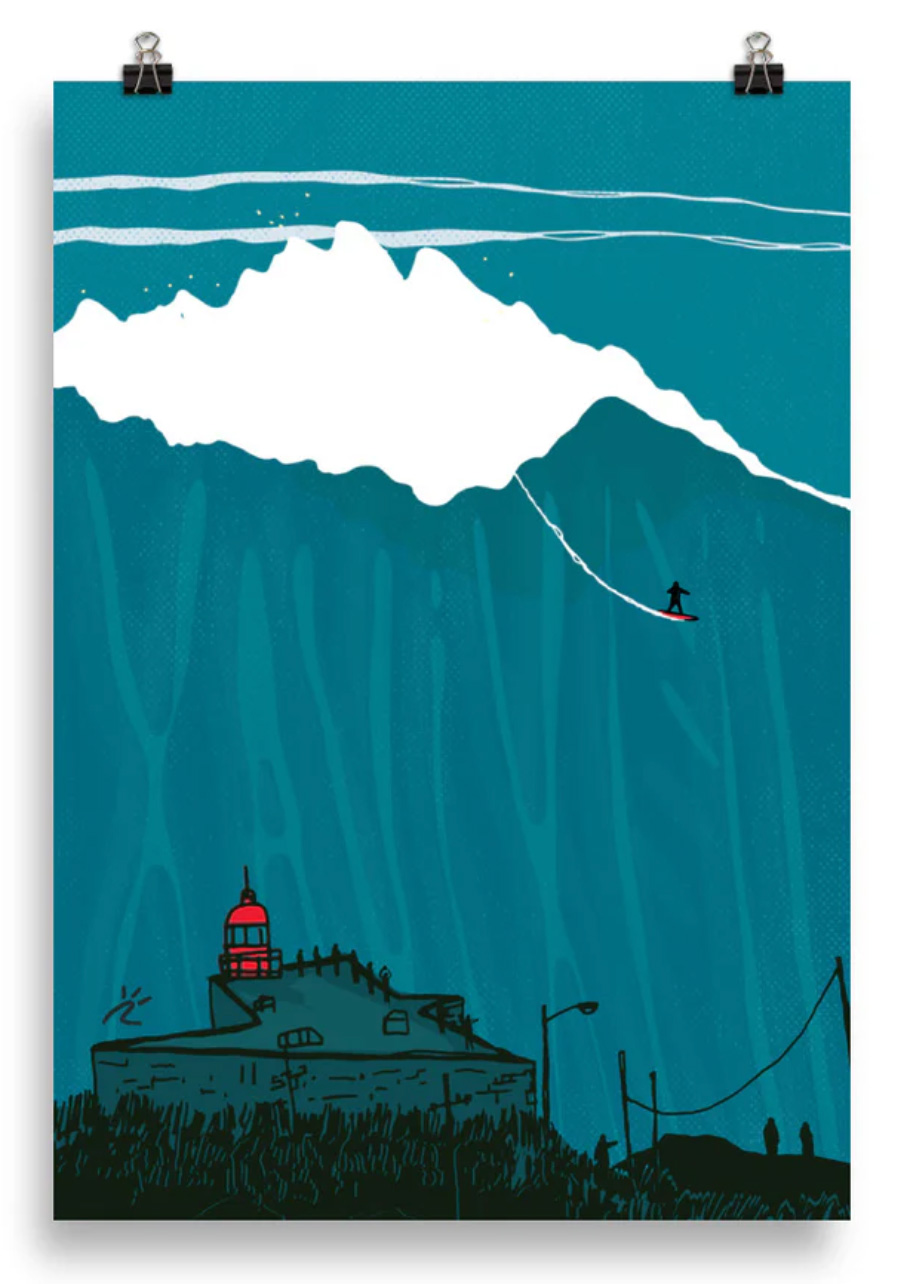 Giant wave illustration