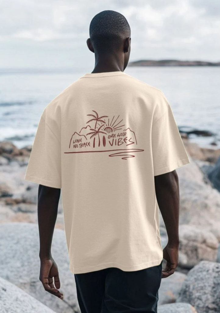 a black person with surfing style t shirt