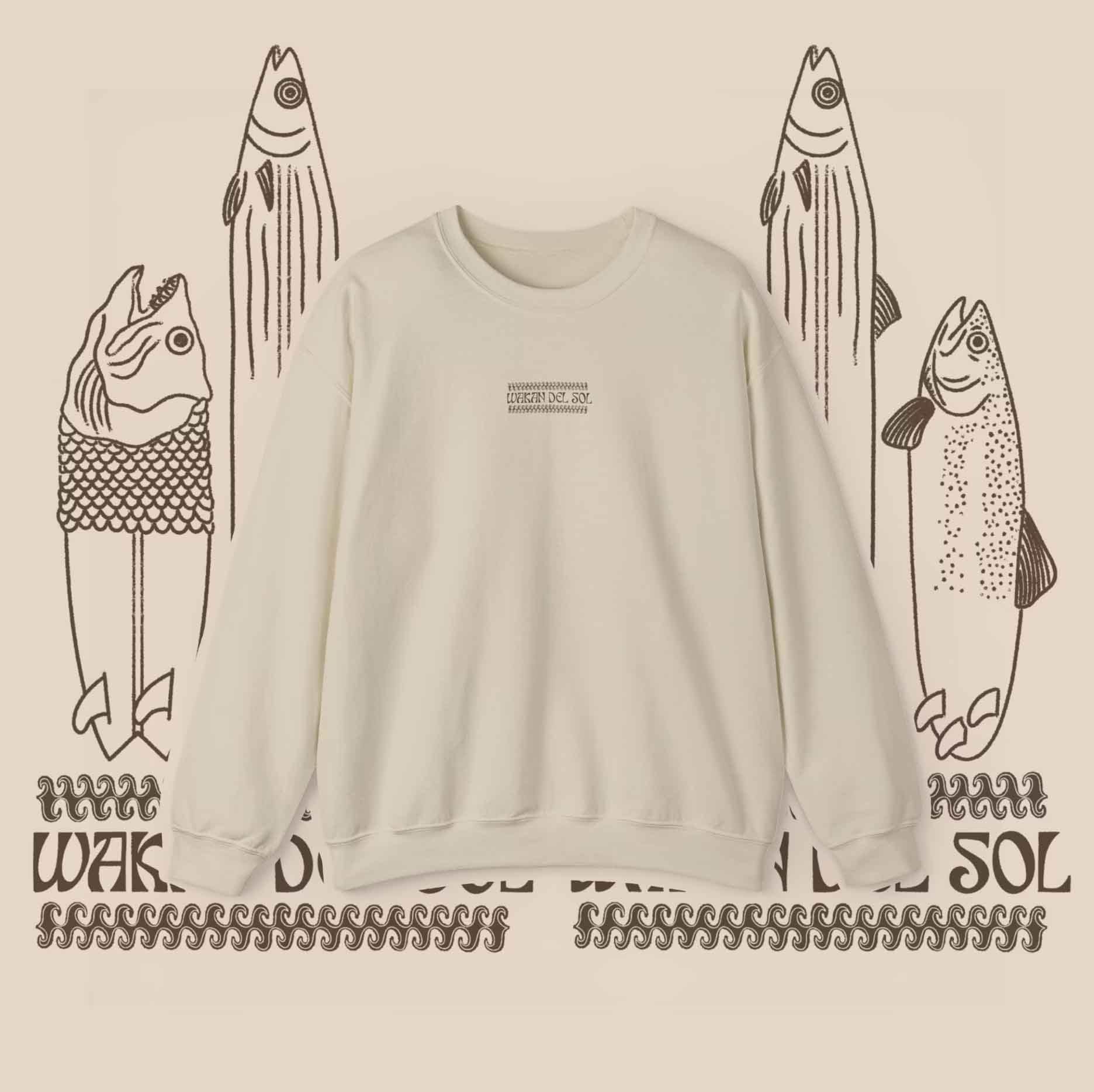 a surfing vibe illustration on a hoodie