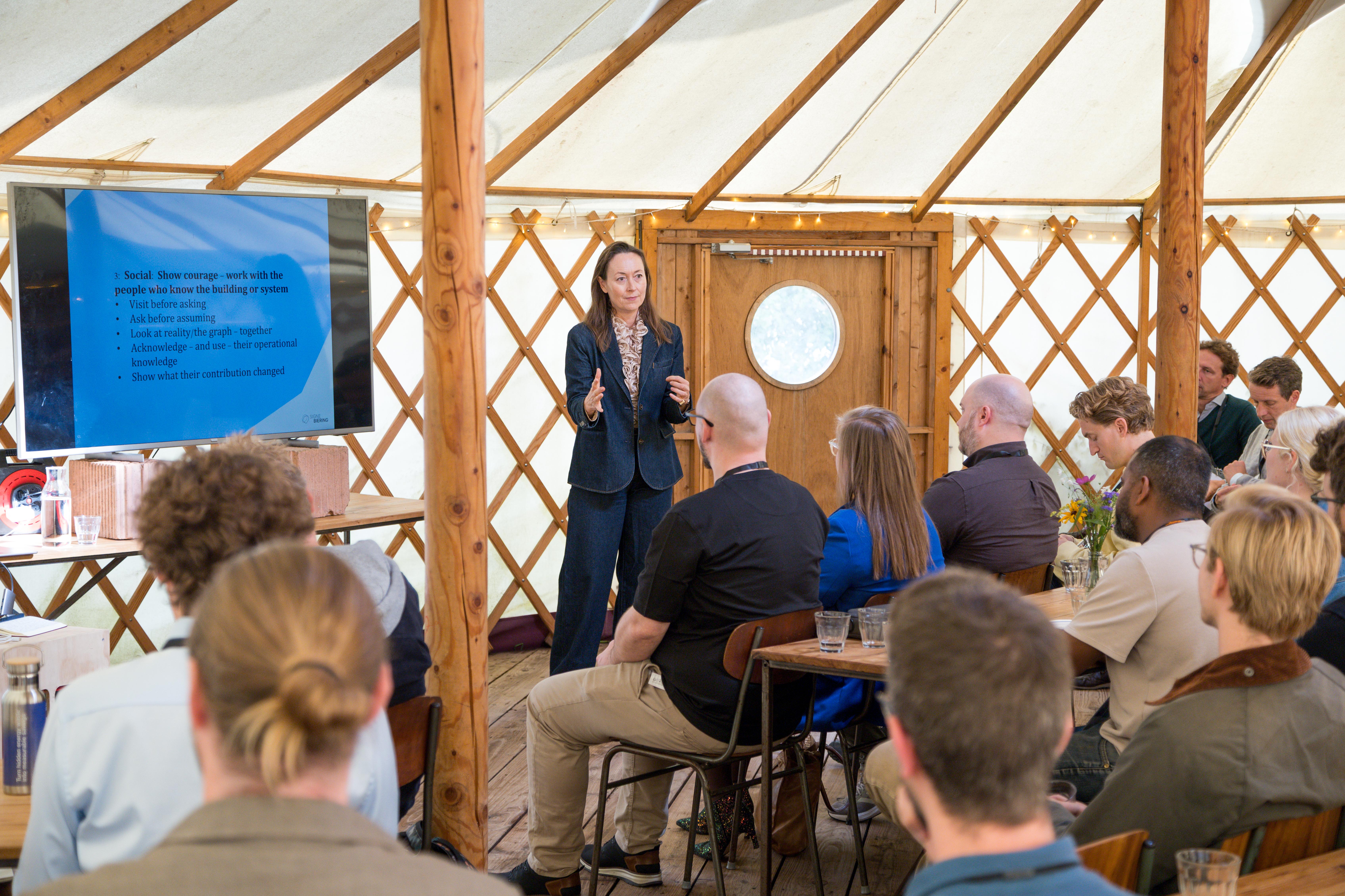 Signe Biering speaking at the Ento Customer Summit