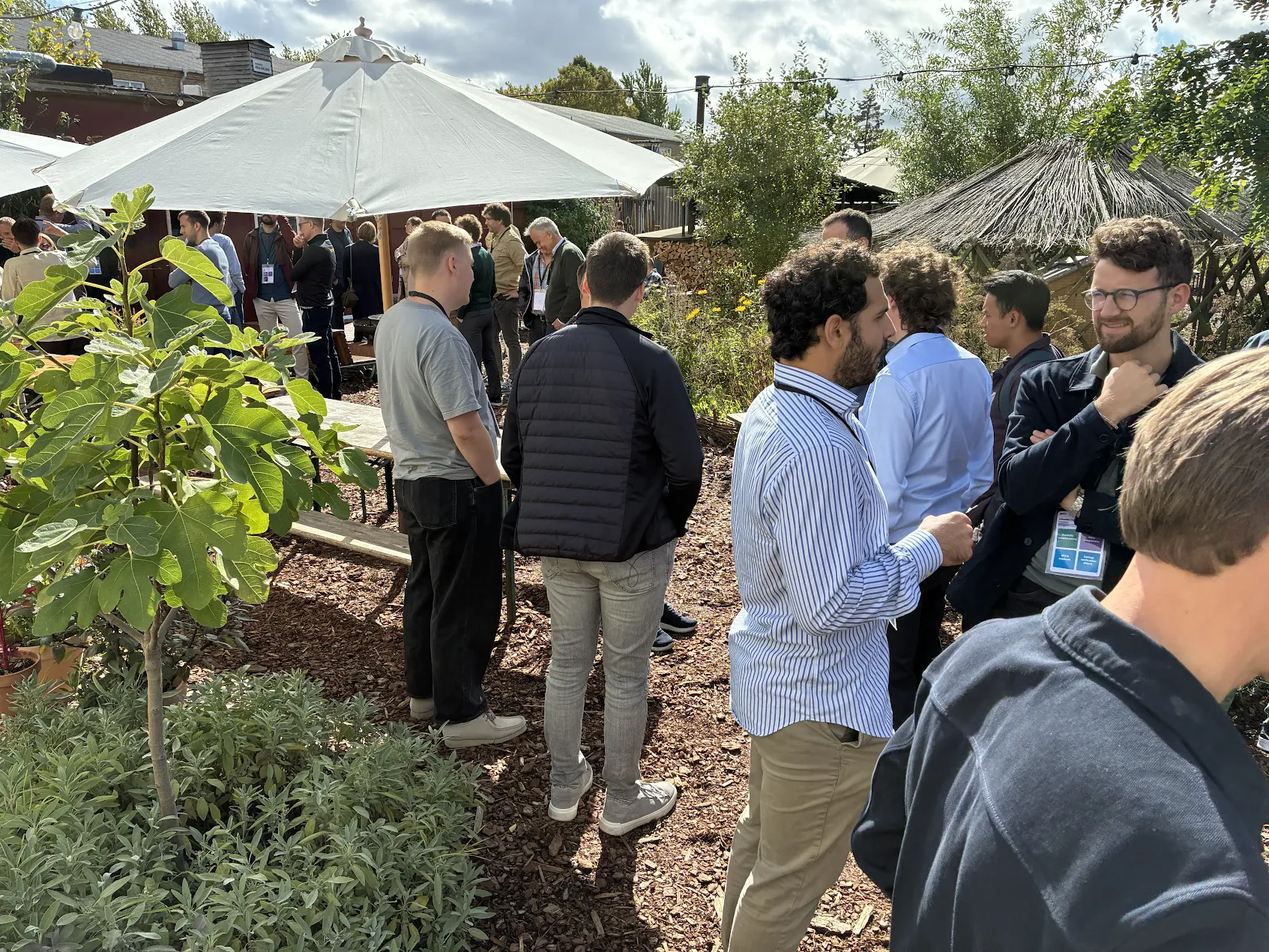 The garden surrounding the yurt at the Ento Customer Summit