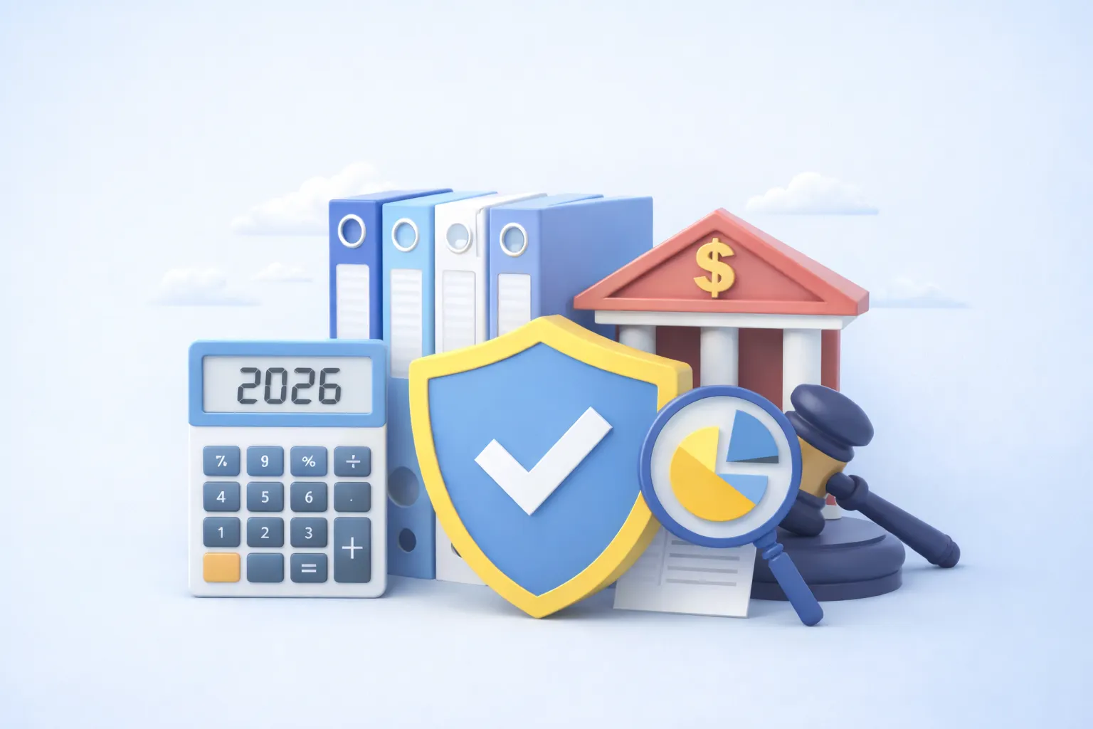 Business accounting systems and oversight illustration